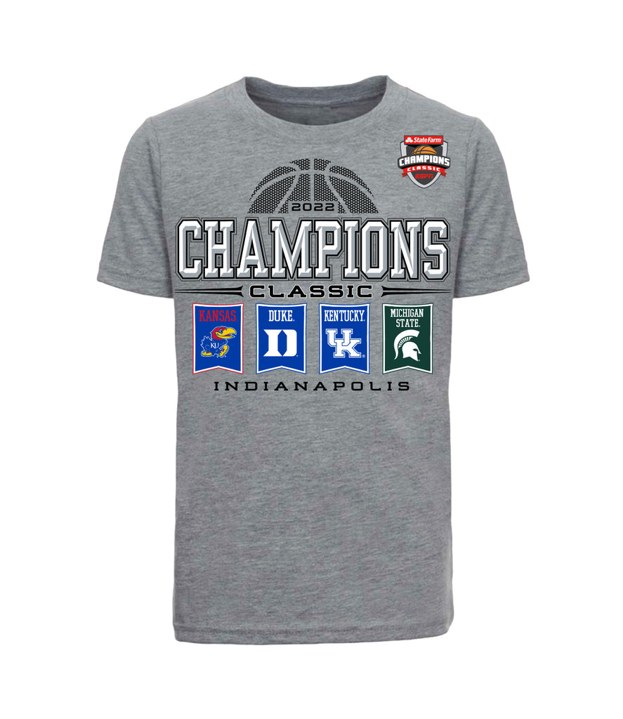 2022 Champions Classic | Hanging Banners Heather Grey Youth Tee